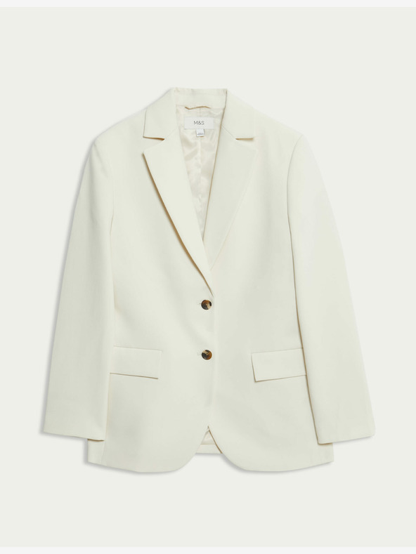 Marks & Spencer Еднореден блейзър Marks & Spencer, бял