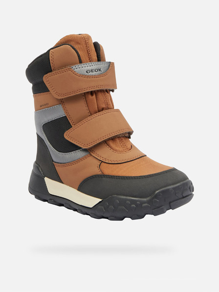 Geox Кафяви момчешки зимни обувки Geox Trekkyup B ABX