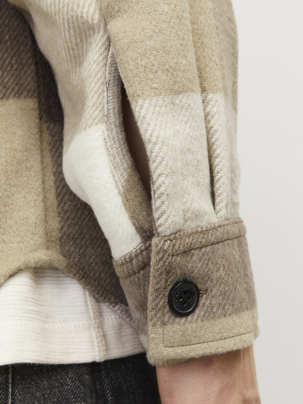 Jack & Jones Кафява и бежова мъжка карирана риза Jack & Jones Bradley