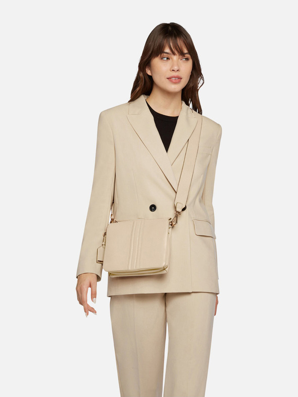 Geox Кремава дамска чанта за кръст Geox Clarissa