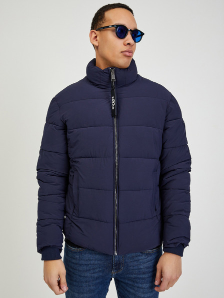 Guess Мъжко тъмносиньо ватирано зимно яке Guess
