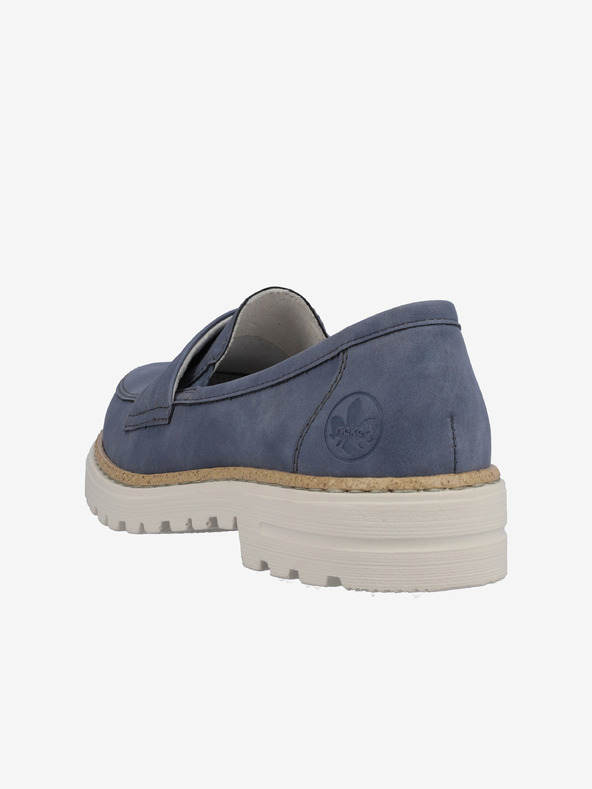 Rieker Тъмносини дамски мокасини от велур Rieker