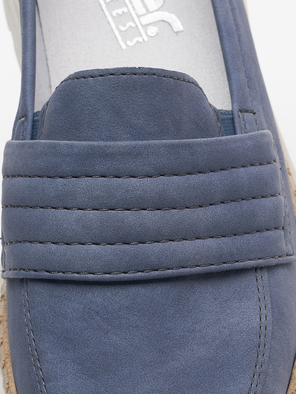 Rieker Тъмносини дамски мокасини от велур Rieker