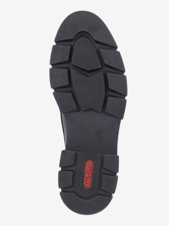 Rieker Черни дамски кожени мокасини Rieker