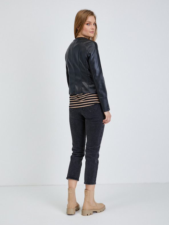 Orsay Черно дамско яке от изкуствена кожа ORSAY