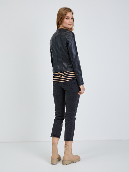 Orsay Черно дамско яке от изкуствена кожа ORSAY