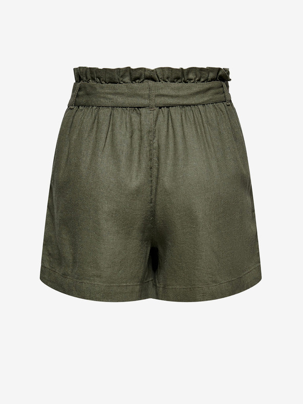 Jacqueline de Yong JDY Say Ленени шорти в цвят каки