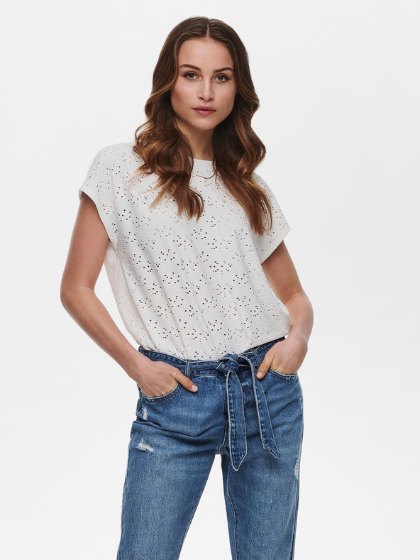 ONLY Кремава шарена блуза ONLY Milla