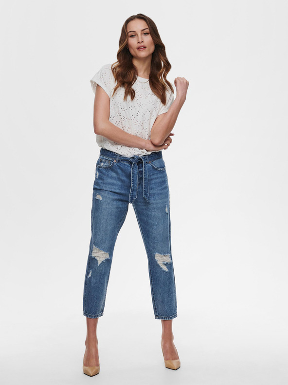 ONLY Кремава шарена блуза ONLY Milla