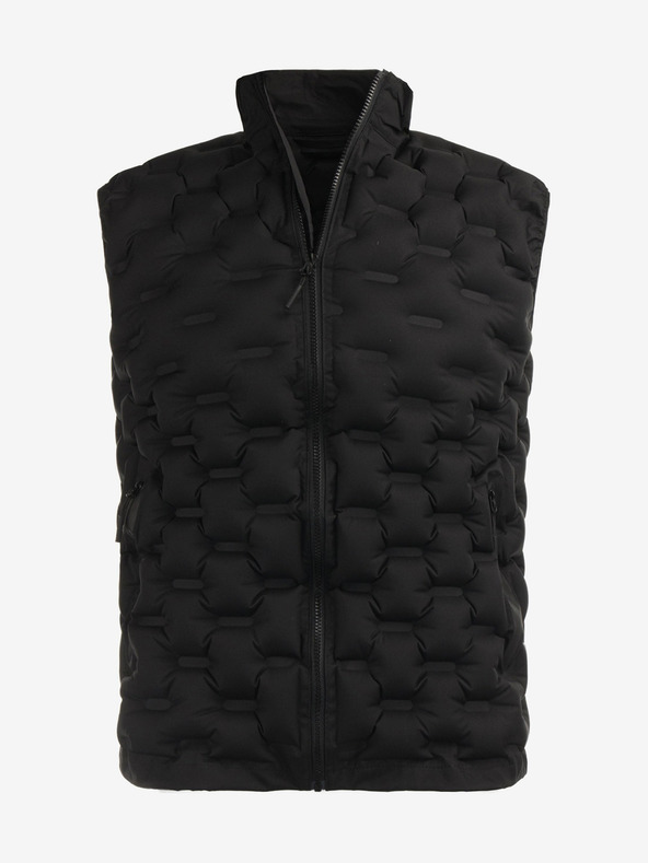 ALPINE PRO Черна мъжка изолирана надуваема жилетка ALPINE PRO HERDEN