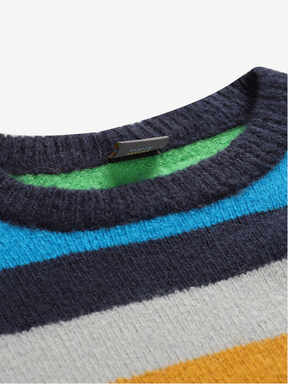 NAX Оранжево-син раиран пуловер за момчета NAX MOERO