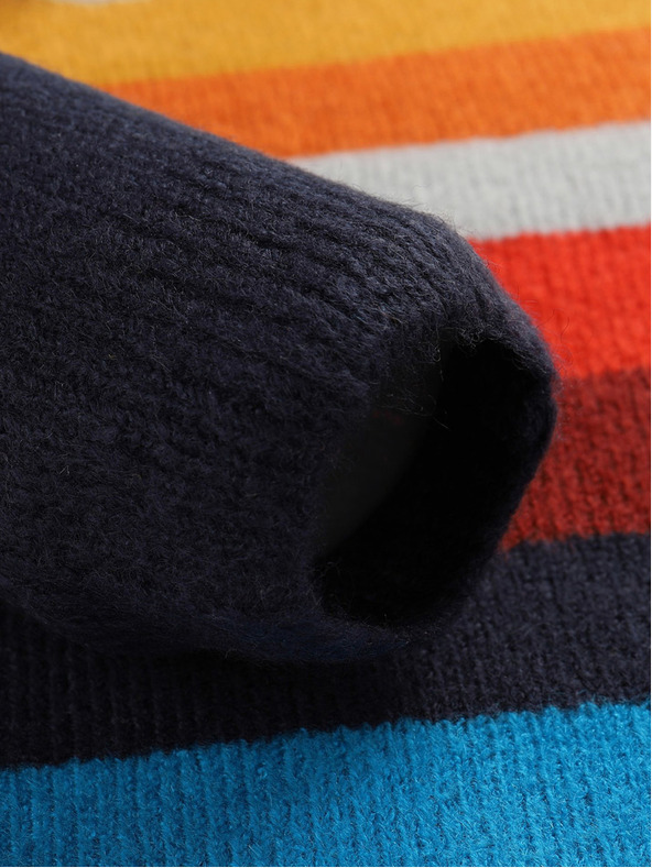 NAX Оранжево-син раиран пуловер за момчета NAX MOERO