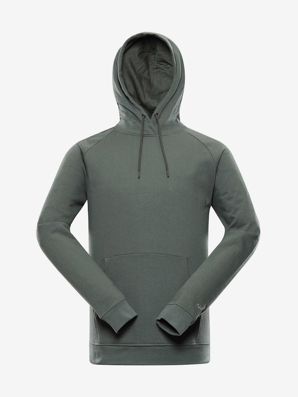 NAX Зелена мъжка основна тениска с качулка NAX Geoc