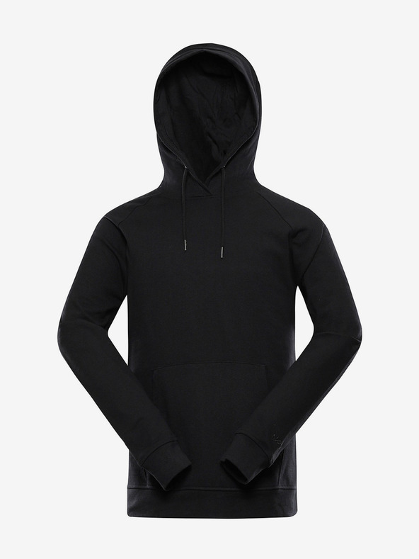 NAX Черна мъжка основна блуза с качулка NAX Geoc