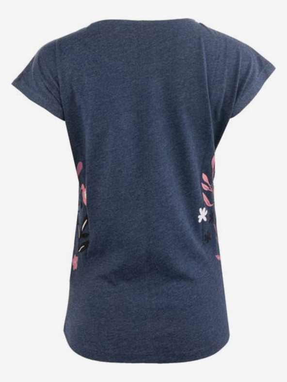 ALPINE PRO Розово-синя дамска тениска с цветя ALPINE PRO UDAWA