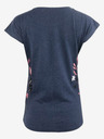 ALPINE PRO Розово-синя дамска тениска с цветя ALPINE PRO UDAWA