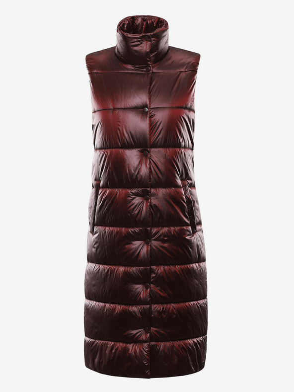 ALPINE PRO Дамска ватирана зимна жилетка в цвят бордо ALPINE PRO UREFA