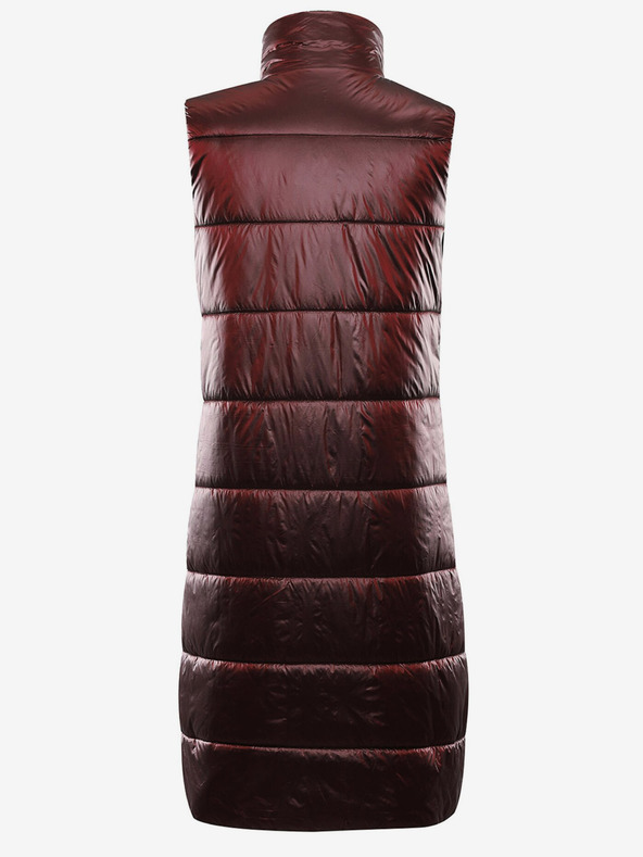 ALPINE PRO Дамска ватирана зимна жилетка в цвят бордо ALPINE PRO UREFA