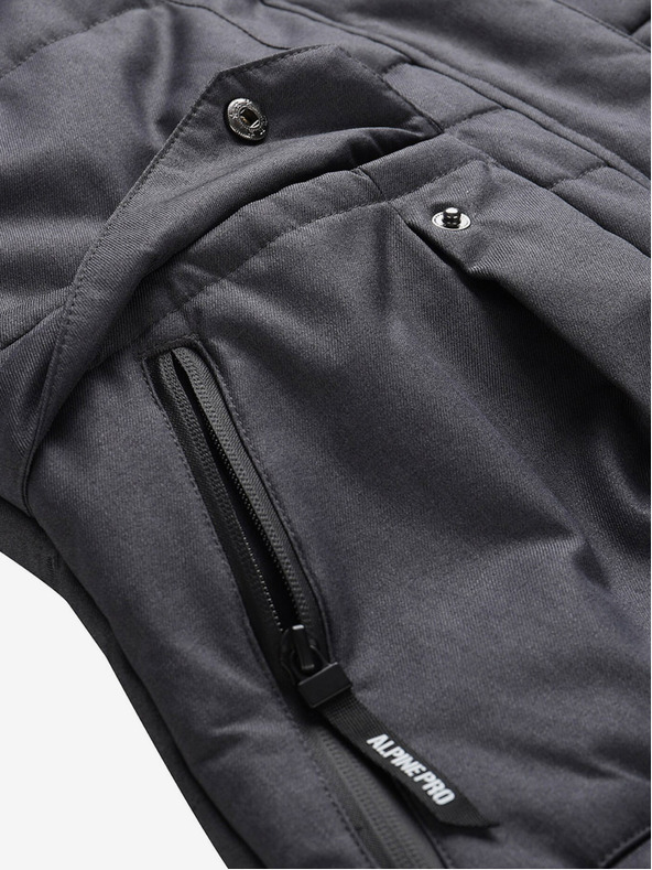 ALPINE PRO Тъмно сива дамска зимна ватирана жилетка с мембрана ALPINE PRO HARDA