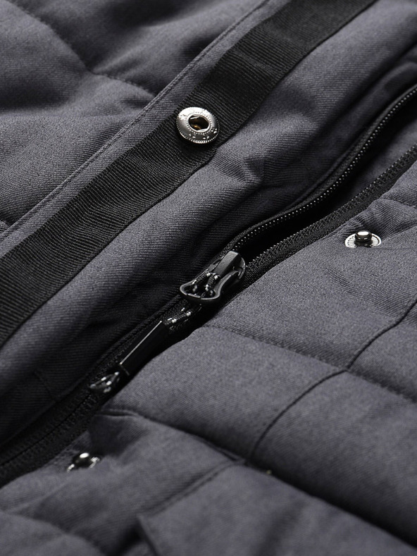 ALPINE PRO Тъмно сива дамска зимна ватирана жилетка с мембрана ALPINE PRO HARDA