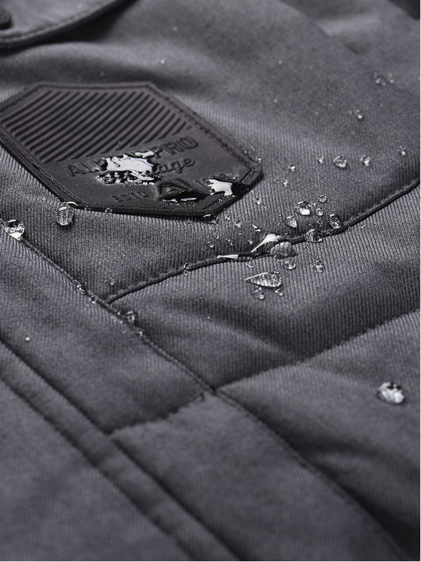 ALPINE PRO Тъмно сива мъжка зимна парка с мембрана ALPINE PRO HARD