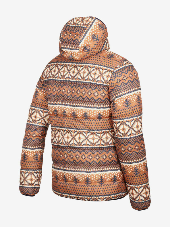 ALPINE PRO Кафяво и синьо мъжко двустранно зимно яке ALPINE PRO EROM