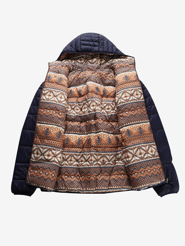 ALPINE PRO Кафяво и синьо мъжко двустранно зимно яке ALPINE PRO EROM