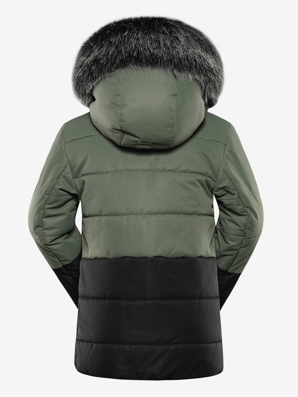 ALPINE PRO Черно-зелено детско зимно яке ALPINE PRO EGYPO