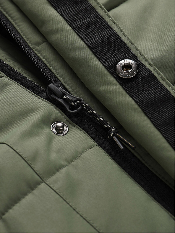 ALPINE PRO Черно-зелено детско зимно яке ALPINE PRO EGYPO