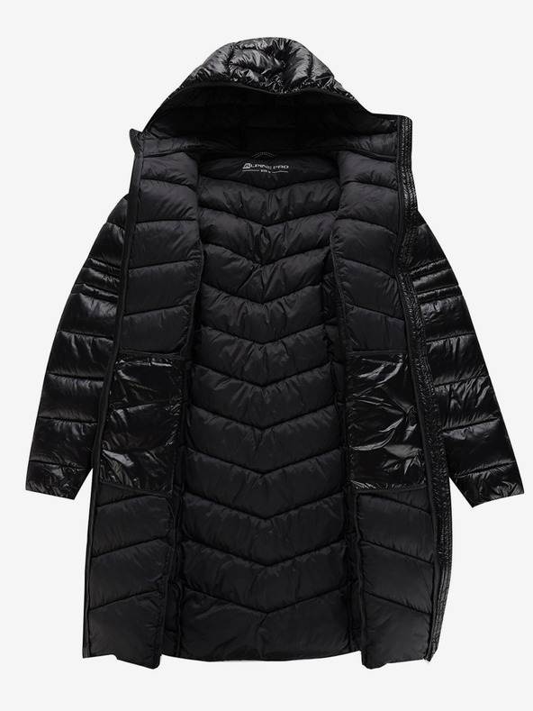 ALPINE PRO Черно дамско зимно ватирано палто ALPINE PRO OREFA