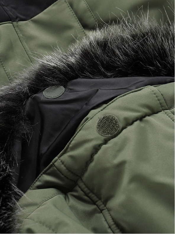 ALPINE PRO Черно-зелено мъжко зимно яке ALPINE PRO EGYP