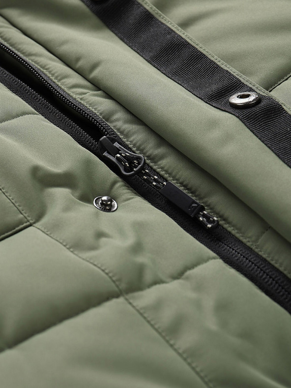 ALPINE PRO Черно-зелено мъжко зимно яке ALPINE PRO EGYP