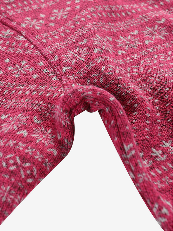 ALPINE PRO Тъмнорозов пуловер с цип за момичета ALPINE PRO ZEGO