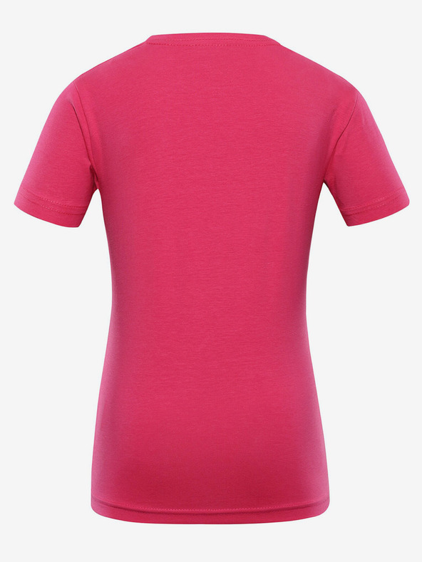 NAX Тъмнорозова тениска с щампа за момичета NAX ILBO