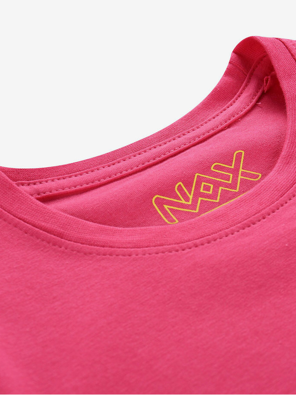 NAX Тъмнорозова тениска с щампа за момичета NAX ILBO