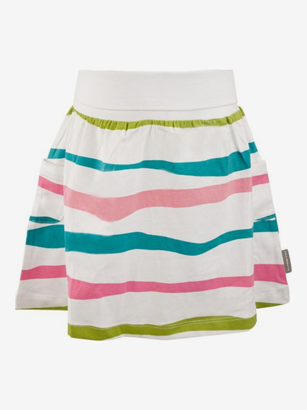 ALPINE PRO Бяла раирана пола за момичета ALPINE PRO Owelo