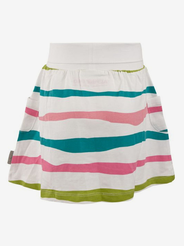 ALPINE PRO Бяла раирана пола за момичета ALPINE PRO Owelo