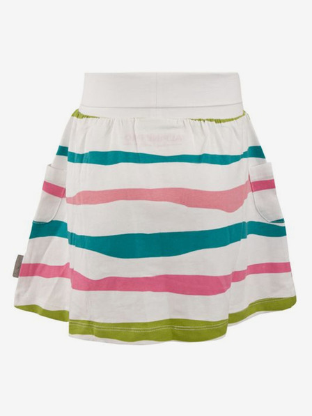 ALPINE PRO Бяла раирана пола за момичета ALPINE PRO Owelo