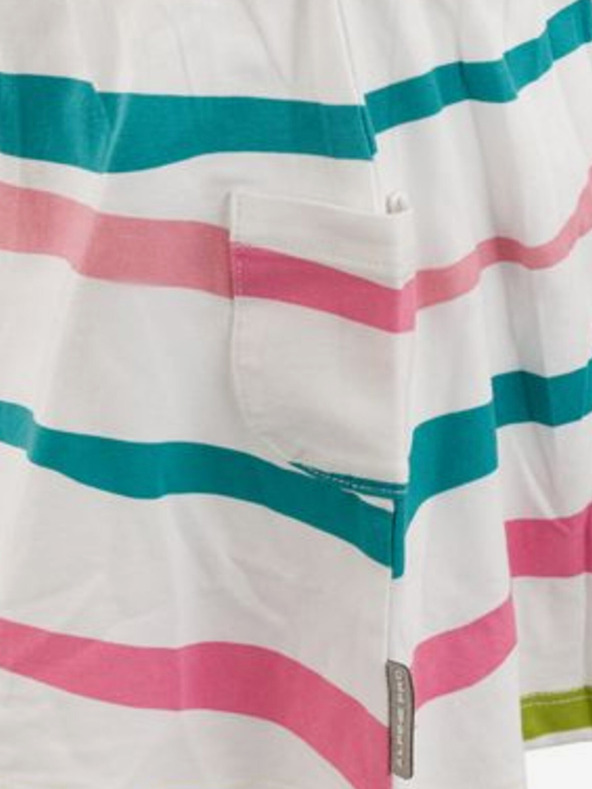 ALPINE PRO Бяла раирана пола за момичета ALPINE PRO Owelo