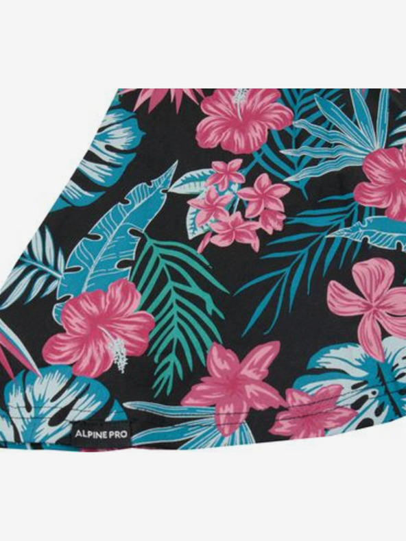 ALPINE PRO Розово-зелена рокля на цветя за момичета ALPINE PRO Drimo