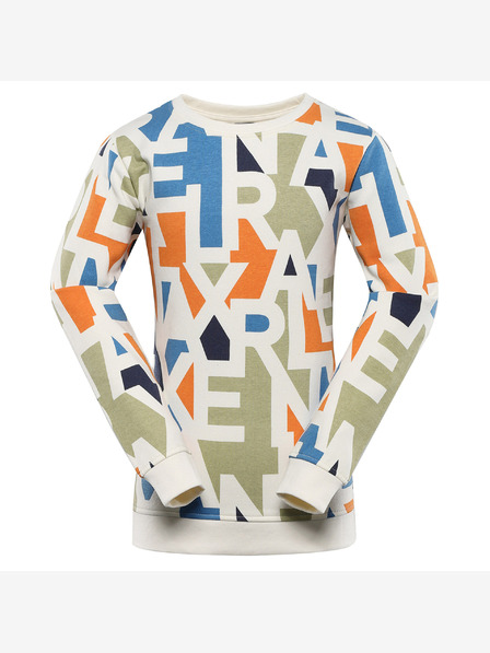 NAX Бежов детски суитшърт с шарка NAX Dermo