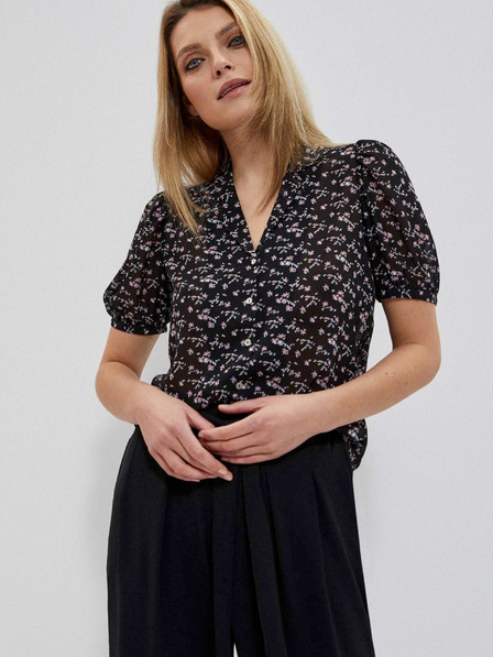 Moodo Блуза от вискоза с ресни Moodo