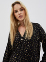Moodo Черна дамска блуза с щампа Moodo
