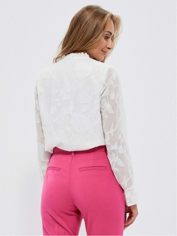 Moodo Бяла дамска блуза Moodo