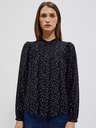 Moodo Черна дамска блуза с шарки Moodo