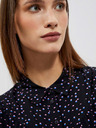 Moodo Черна дамска блуза с шарки Moodo