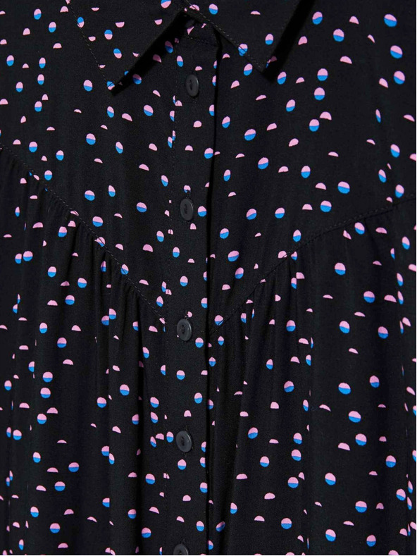 Moodo Черна дамска блуза с шарки Moodo