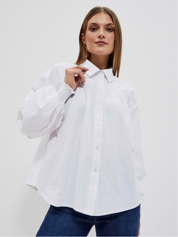 Moodo Бяла дамска блуза Moodo