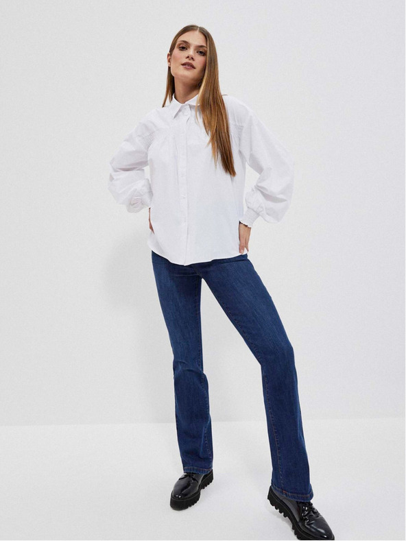 Moodo Бяла дамска блуза Moodo