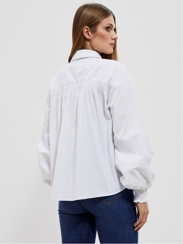 Moodo Бяла дамска блуза Moodo